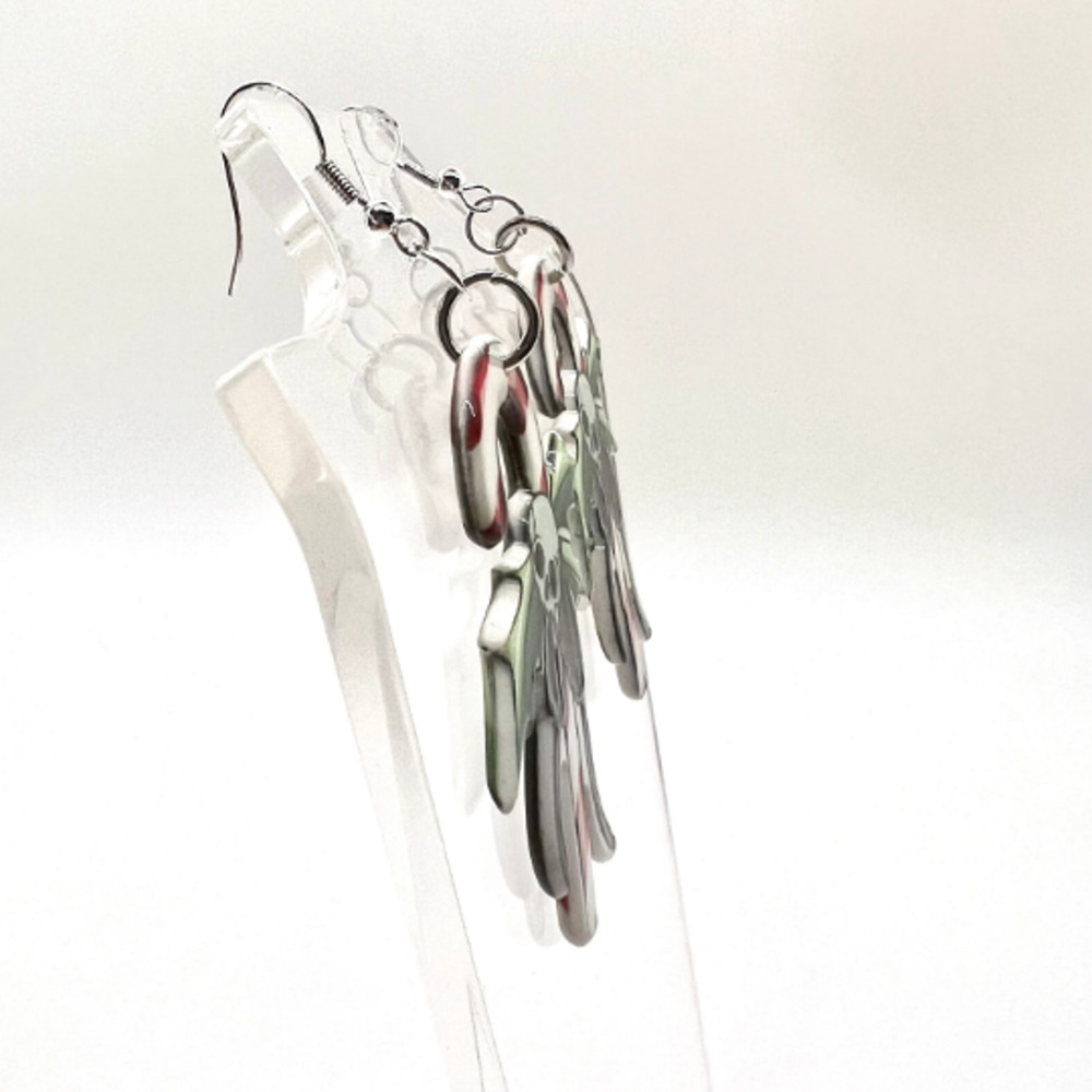 Skull Candy Cane Earrings - Christmas Earrings - Halloween Earrings - Goth Earri - Picture 3 of 7